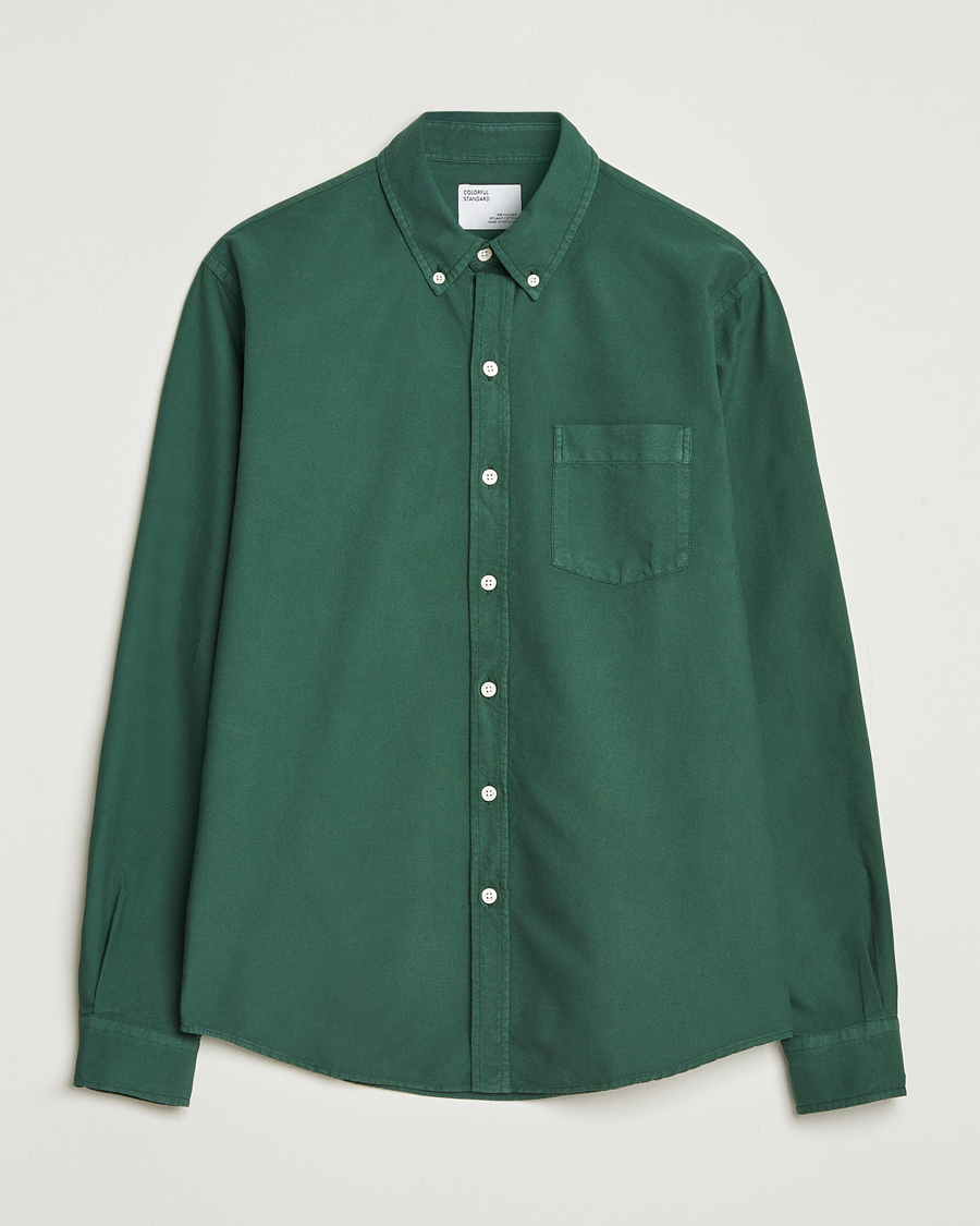 Heren | Overhemden | Colorful Standard | Classic Organic Oxford Button Down Shirt Emerald Green