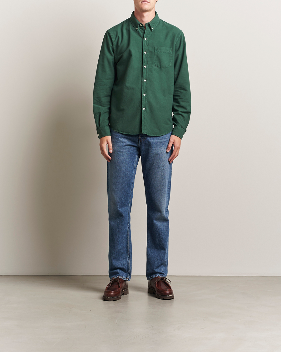 Heren | Overhemden | Colorful Standard | Classic Organic Oxford Button Down Shirt Emerald Green