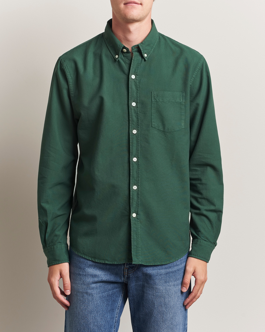 Heren | Overhemden | Colorful Standard | Classic Organic Oxford Button Down Shirt Emerald Green