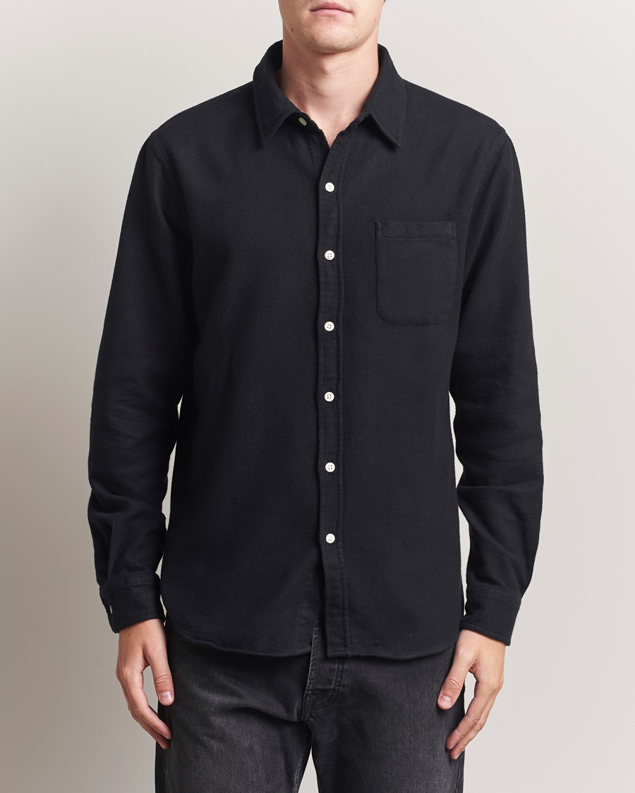 Homme | Chemises | Colorful Standard | Organic Flannel Shirt Deep Black