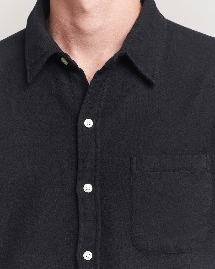 Homme | Chemises | Colorful Standard | Organic Flannel Shirt Deep Black