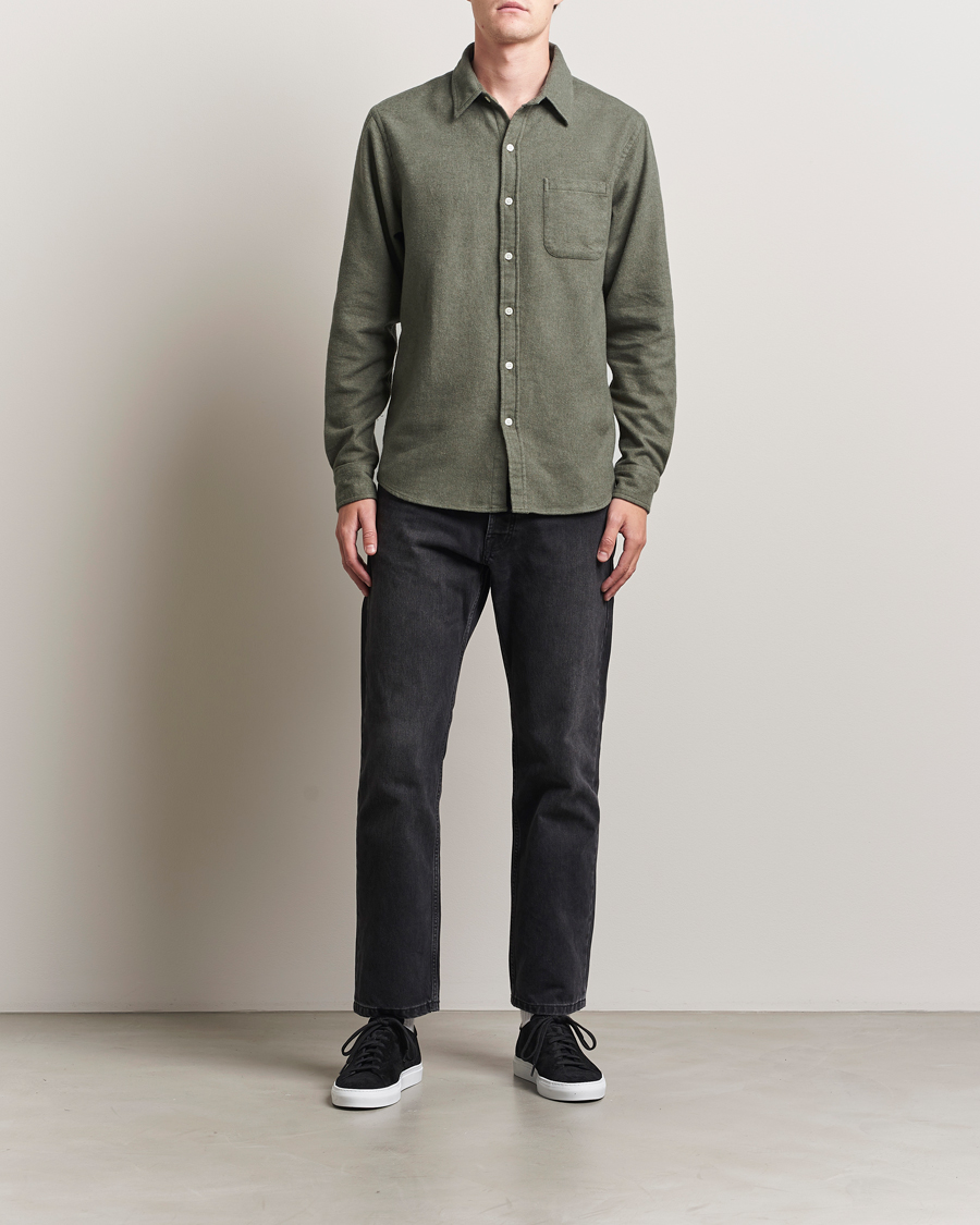 Homme | Chemises | Colorful Standard | Organic Flannel Shirt Dusty Olive