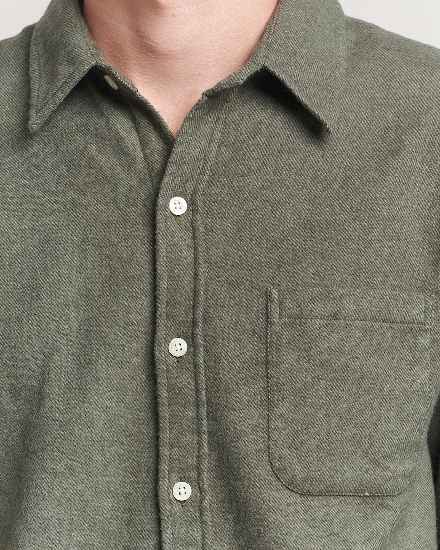Homme | Chemises | Colorful Standard | Organic Flannel Shirt Dusty Olive