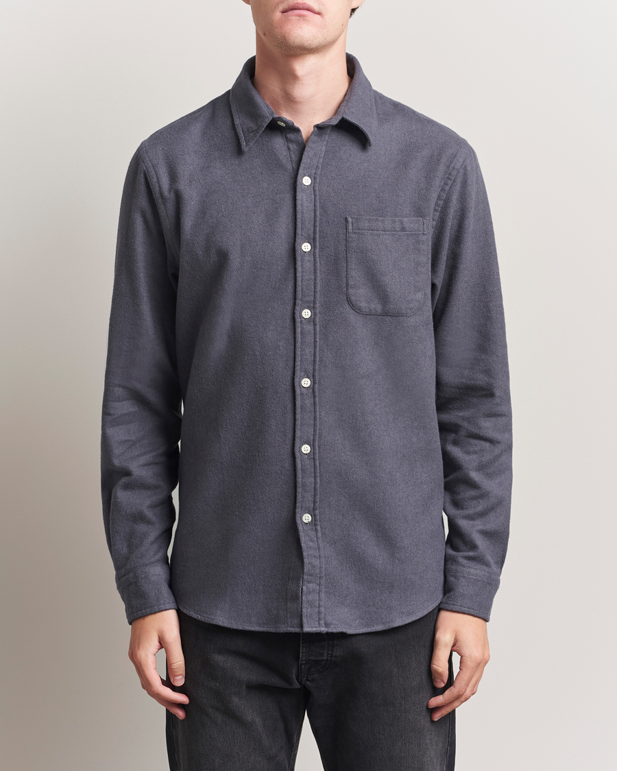Homme | Chemises | Colorful Standard | Organic Flannel Shirt Lava Grey
