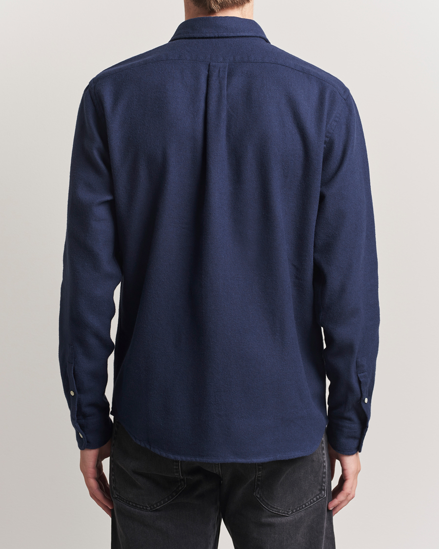 Homme | Chemises | Colorful Standard | Organic Flannel Shirt Navy Blue