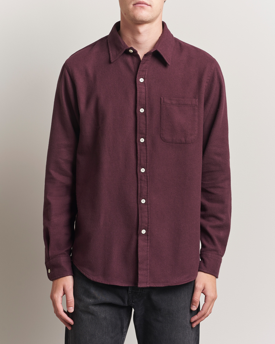 Homme | Chemises | Colorful Standard | Organic Flannel Shirt Oxblood Red
