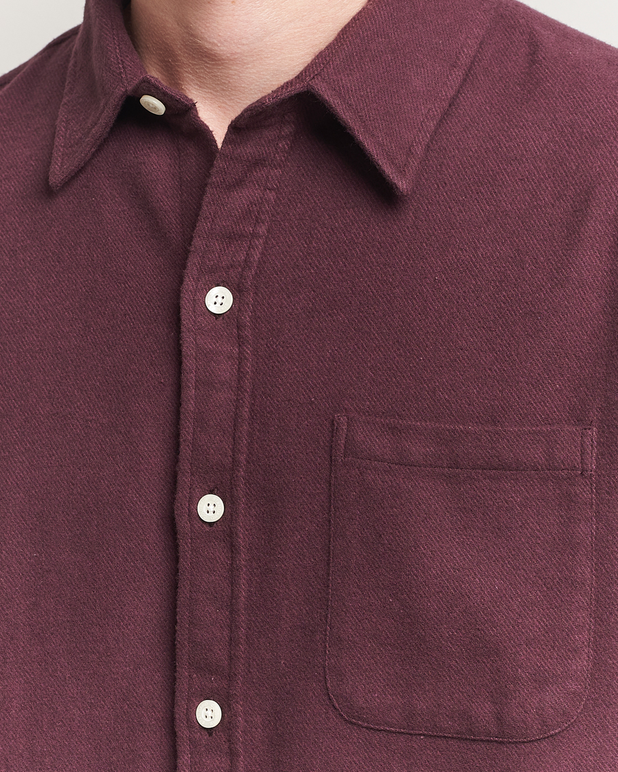 Homme | Chemises | Colorful Standard | Organic Flannel Shirt Oxblood Red