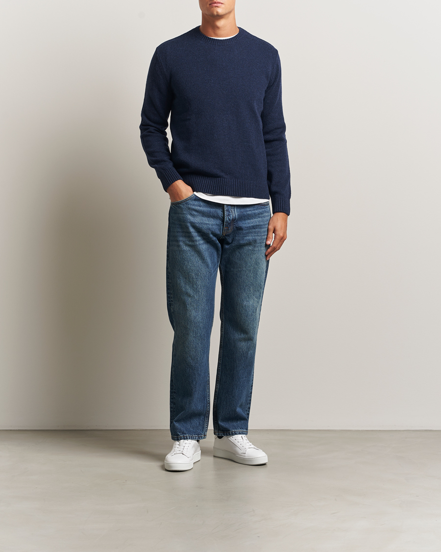 Heren | Truien | Colorful Standard | Classic Merino Wool Crew Neck Marine Blue