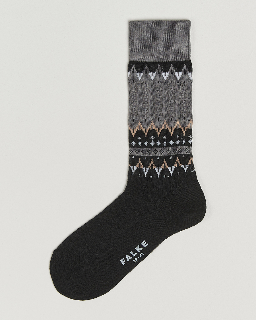Homme | Sous-Vêtements Et Chaussettes | Falke | Norseman Fairisle Sock Flanell Grey