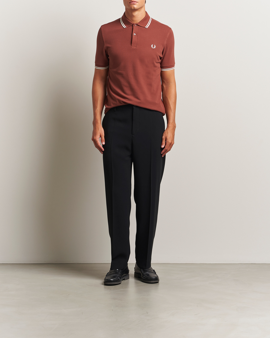Heren | Polo's | Fred Perry | Twin Tipped Shirt Whiskey Brown