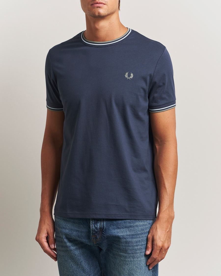 Homme | T-shirts | Fred Perry | Twin Tipped T-Shirt Dark Airforce