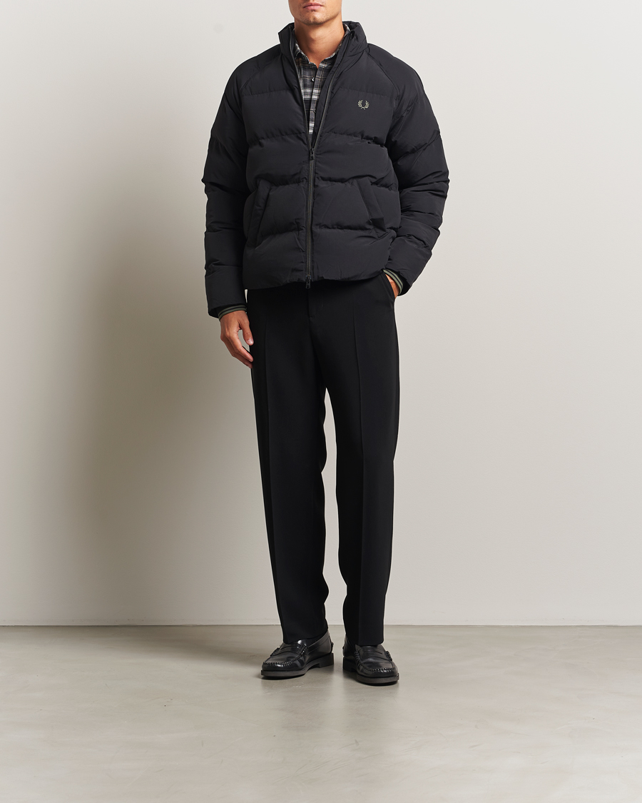Heren | Jassen | Fred Perry | Raglan Padded Down Jacket Black