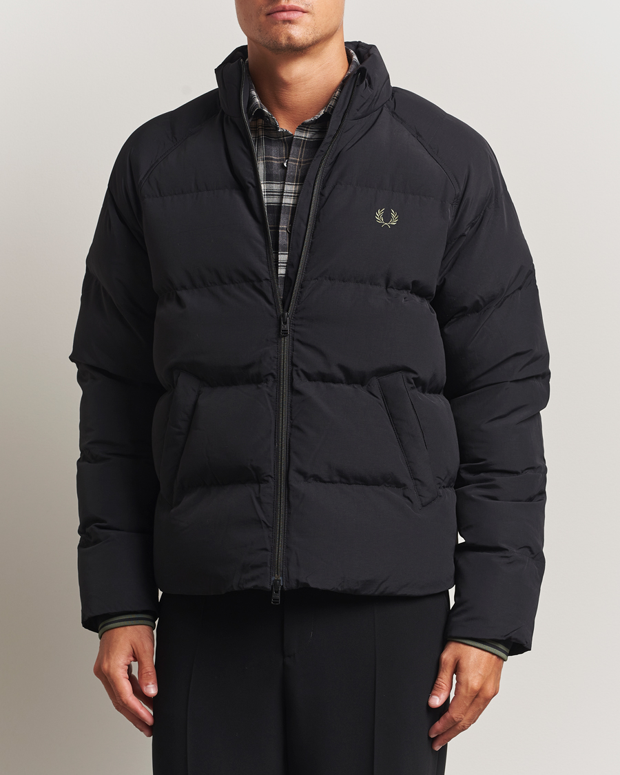 Heren | Jassen | Fred Perry | Raglan Padded Down Jacket Black