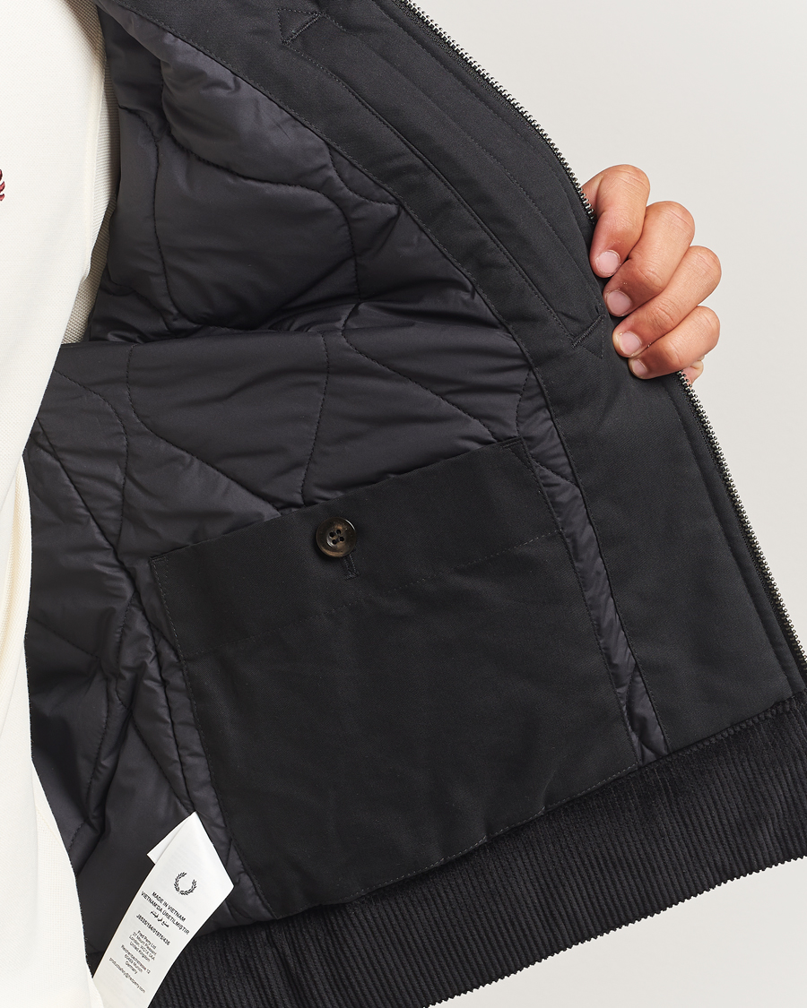 Homme | Manteaux Et Vestes | Fred Perry | Cotton Light Padded Harrington Jacket Black