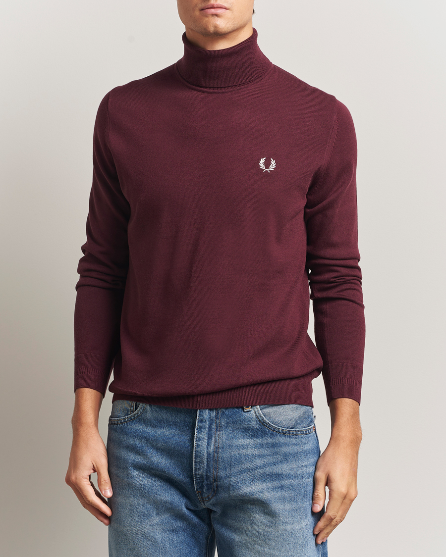 Heren | Truien | Fred Perry | Classic Rollnock Jumper Oxblood