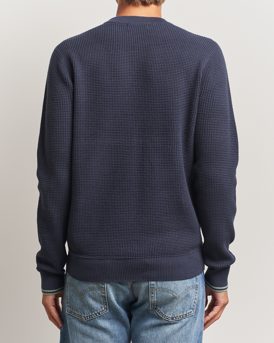 Homme | Pulls Et Tricots | Fred Perry | Waffle Stitch Jumper Dark Airforce