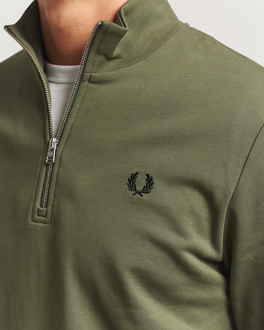 Homme | Pulls Et Tricots | Fred Perry | Half Zip Sweatshirt Night Green