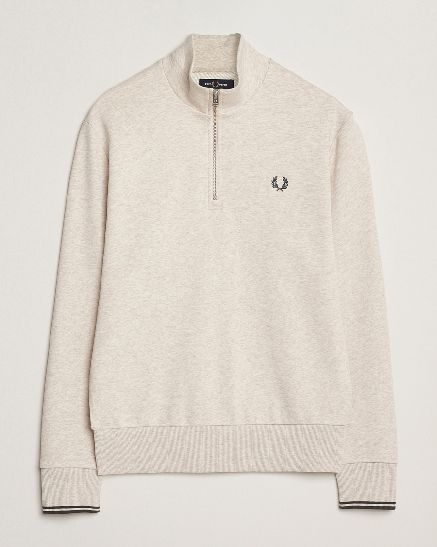 Homme | Pulls Et Tricots | Fred Perry | Half Zip Sweatshirt Porrigde Marl