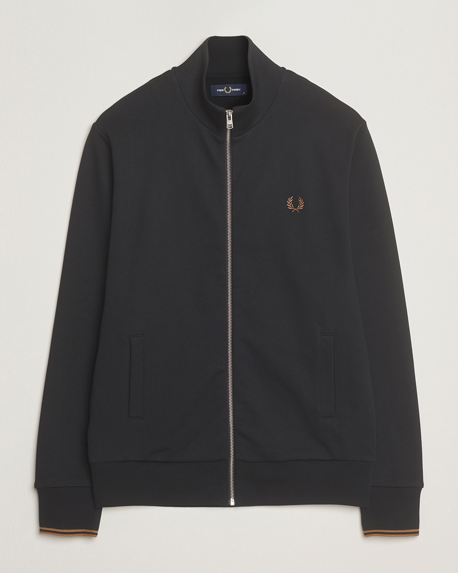 Homme | Pulls Et Tricots | Fred Perry | Full Zip Sweatshirt Black