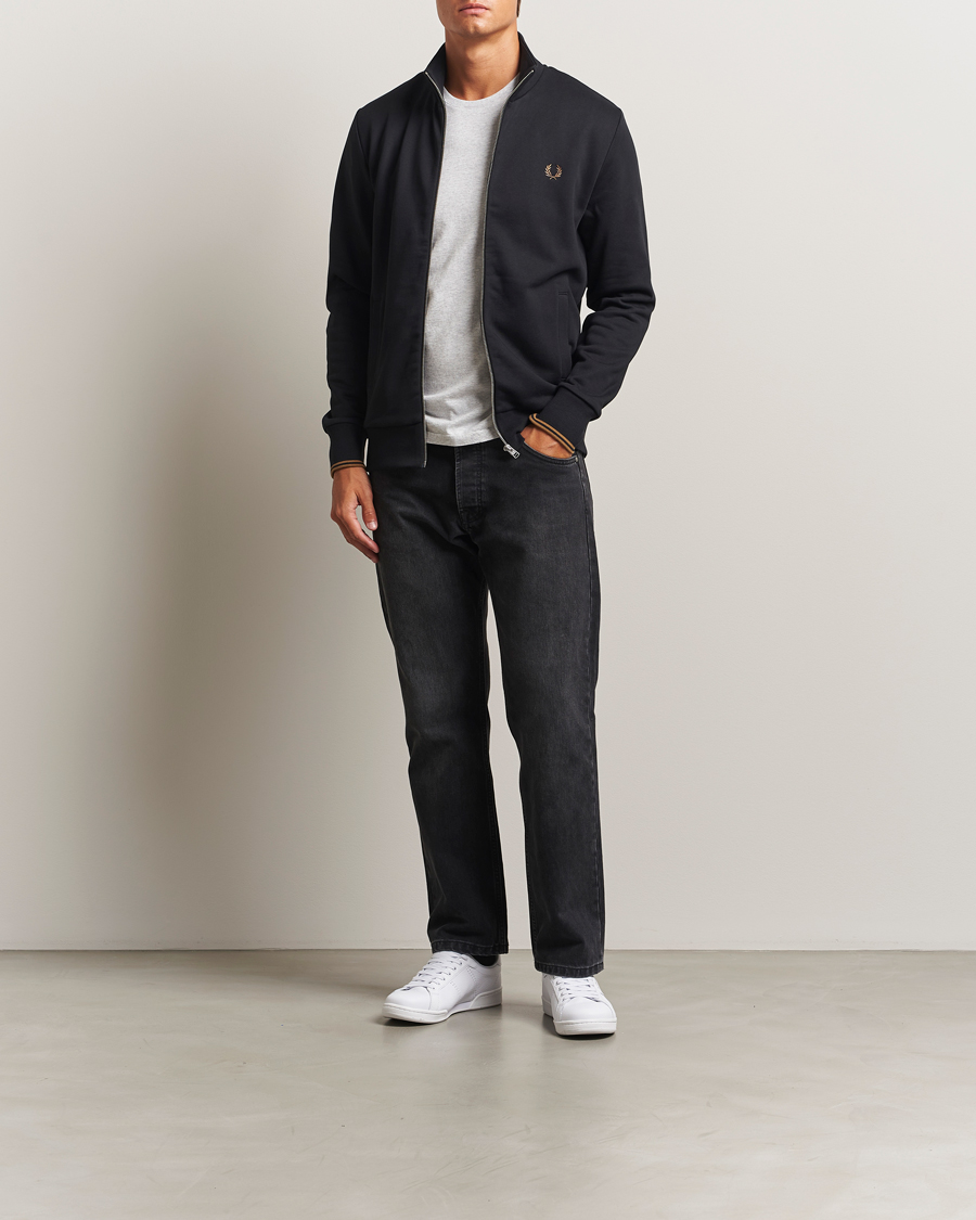 Homme | Pulls Et Tricots | Fred Perry | Full Zip Sweatshirt Black