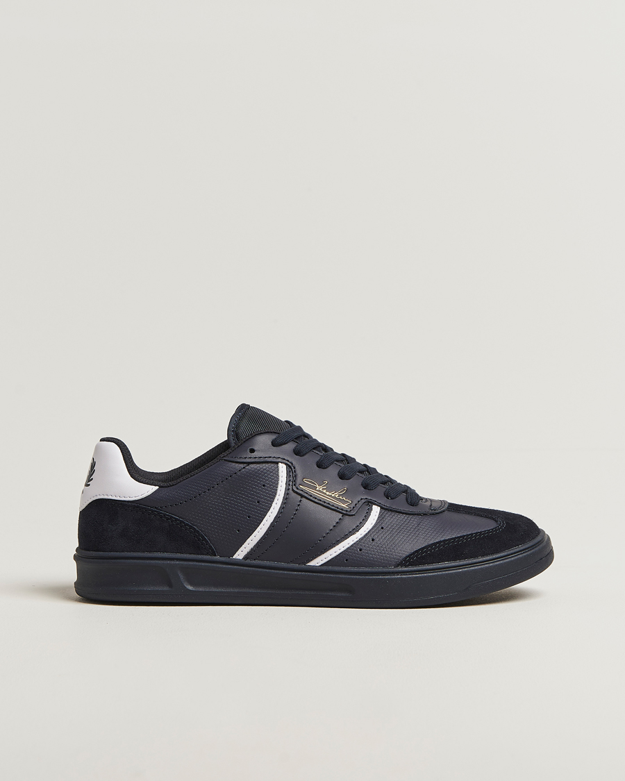 Heren | Sneakers | Fred Perry | B4 Leather/Suede Sneaker Navy
