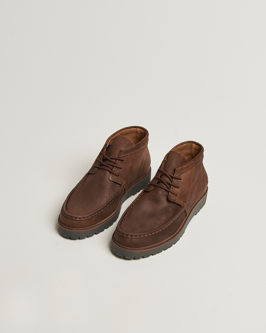 Heren | Laarzen | Fred Perry | Kenny Waxed Suede Chukka Boot Burnt Tobacco