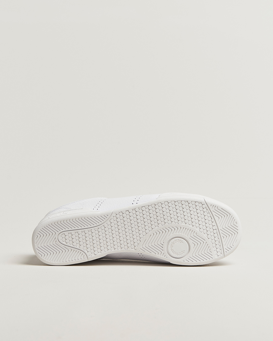 Homme | Baskets | Fred Perry | B722 Textured Leather Sneaker White