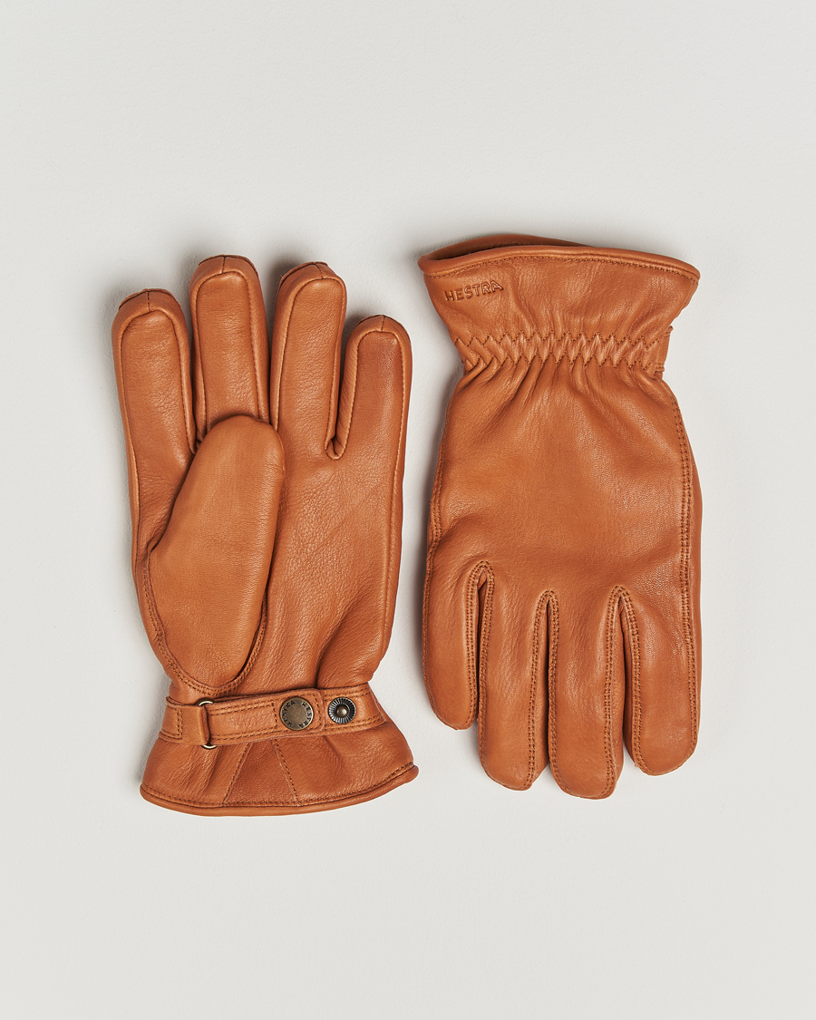 Homme | Gants | Hestra | Burensvik Deerskin Wool Pile Glove Cognac