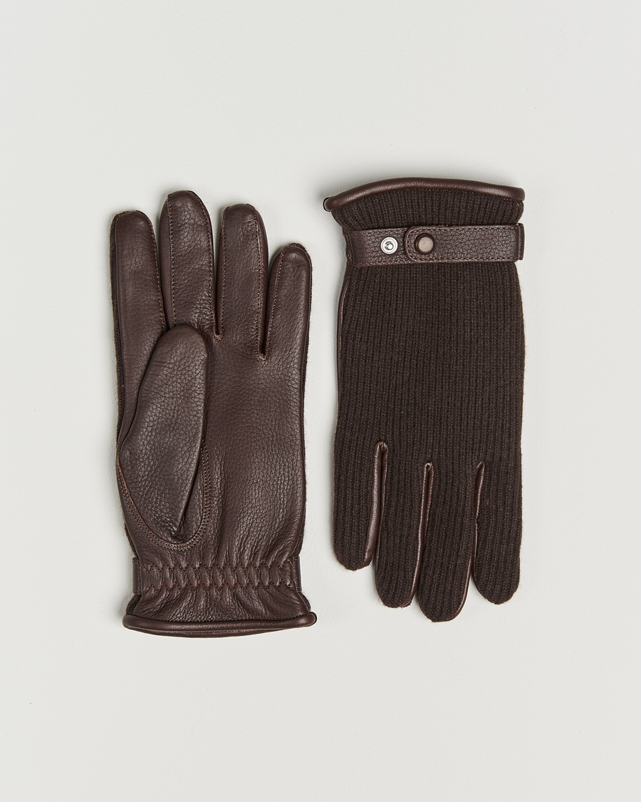 Homme | Gants | Hestra | Christopher Cashmere/Elkskin Glove Espresso