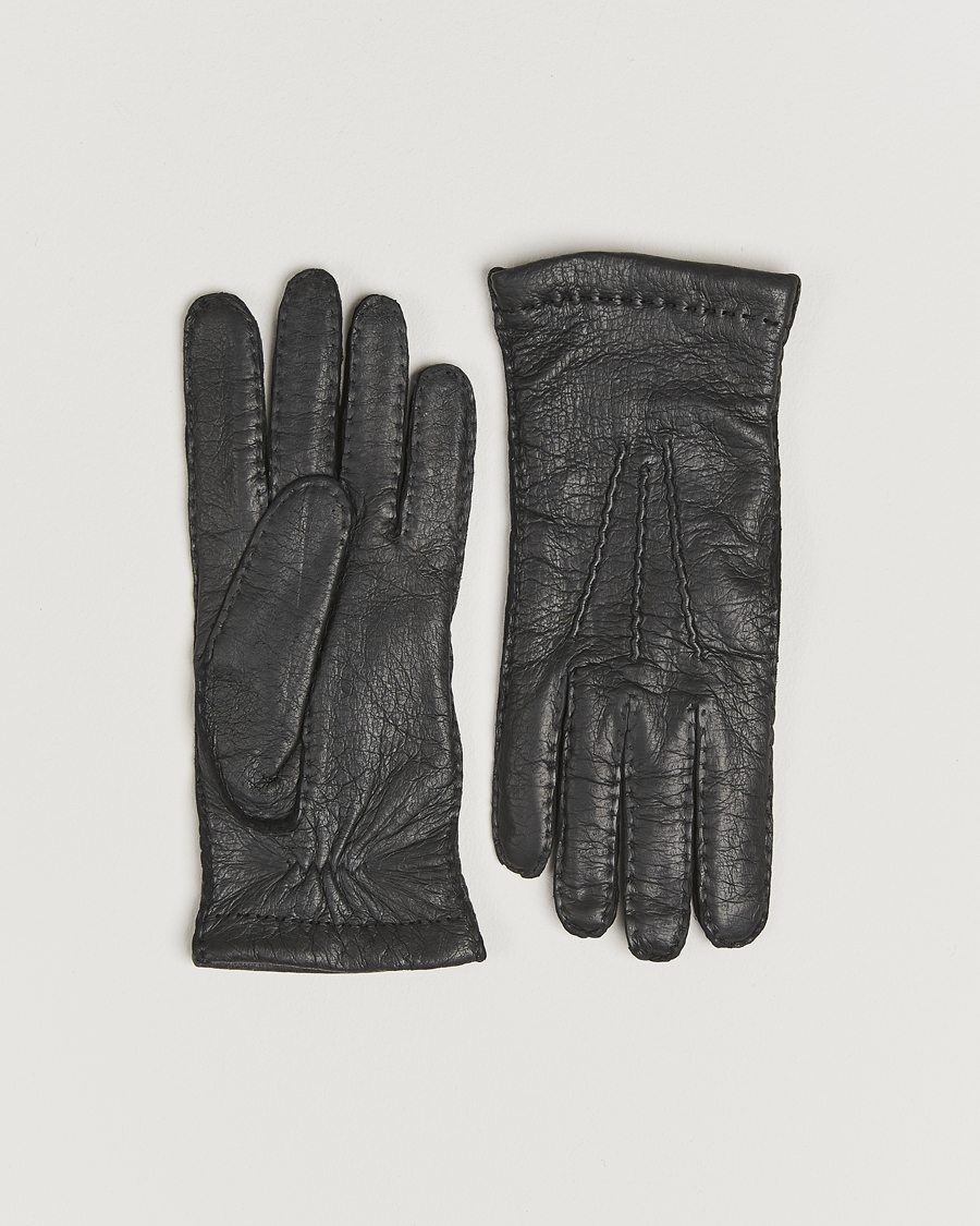Homme | Gants | Hestra | Peccary Handsewn Cashmere Lined Glove Black