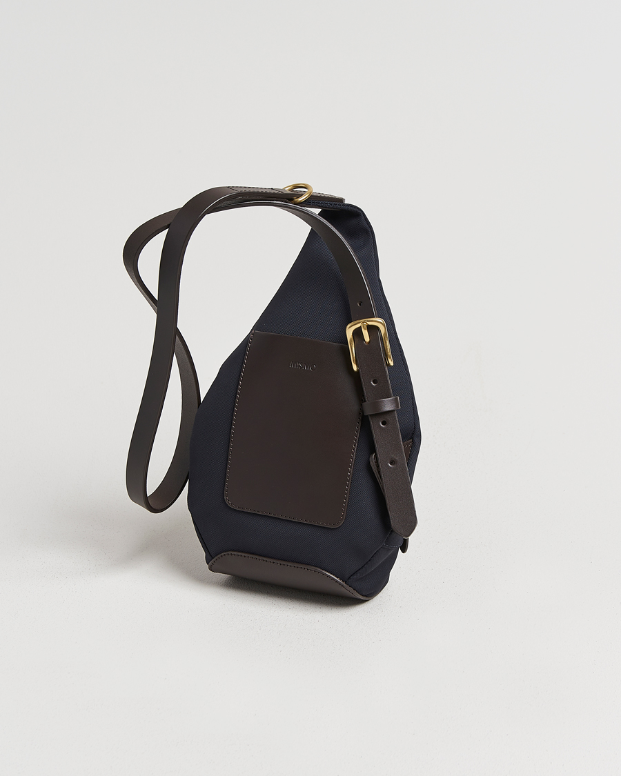 Heren | Tassen | Mismo | M/S Drop Crossbody Bag Navy/Dark Brown