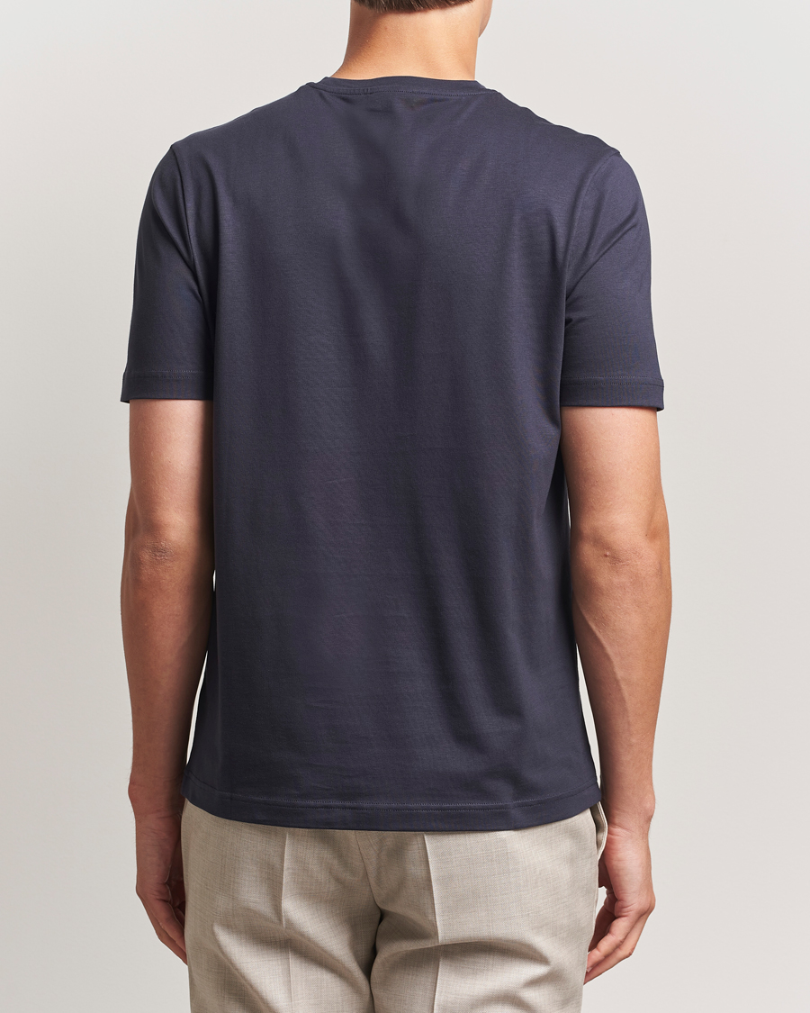 Homme | T-shirts | Stenströms | Supima Cotton T-Shirt Navy