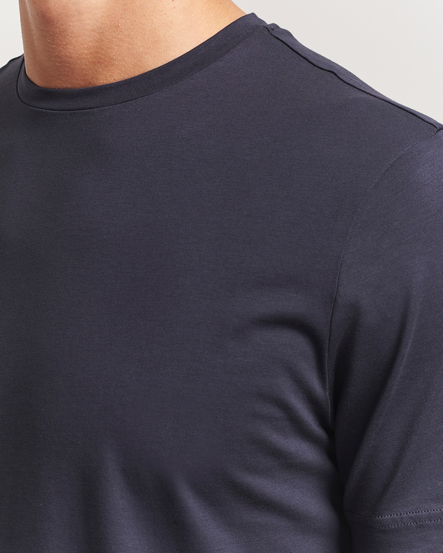 Homme | T-shirts | Stenströms | Supima Cotton T-Shirt Navy