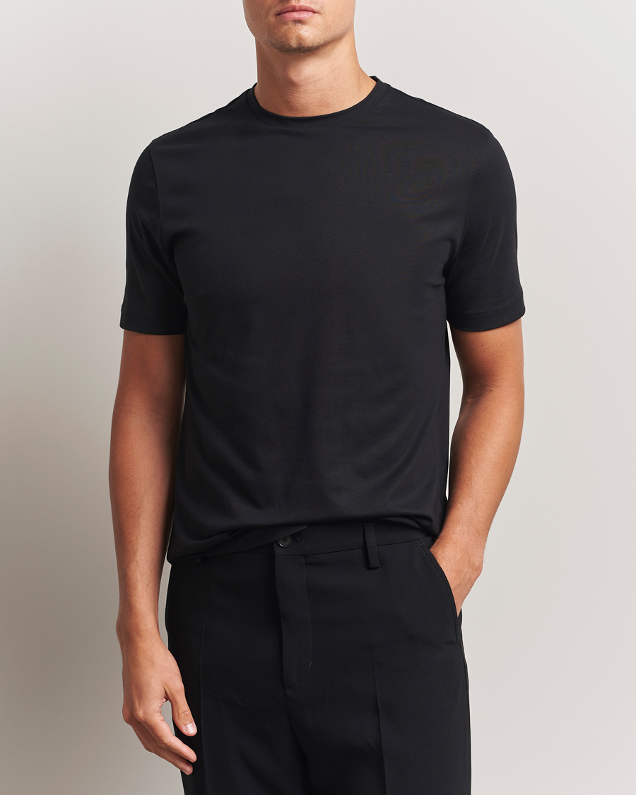 Homme | T-shirts | Stenströms | Supima Cotton T-Shirt Black