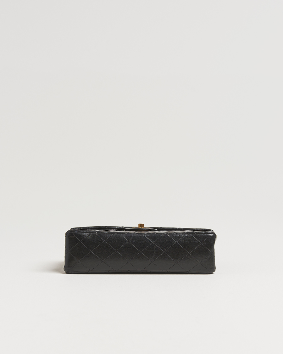 Homme | Gifts for Her | Chanel Pre-Owned | Classic Double Flap Medium Lambskin Black