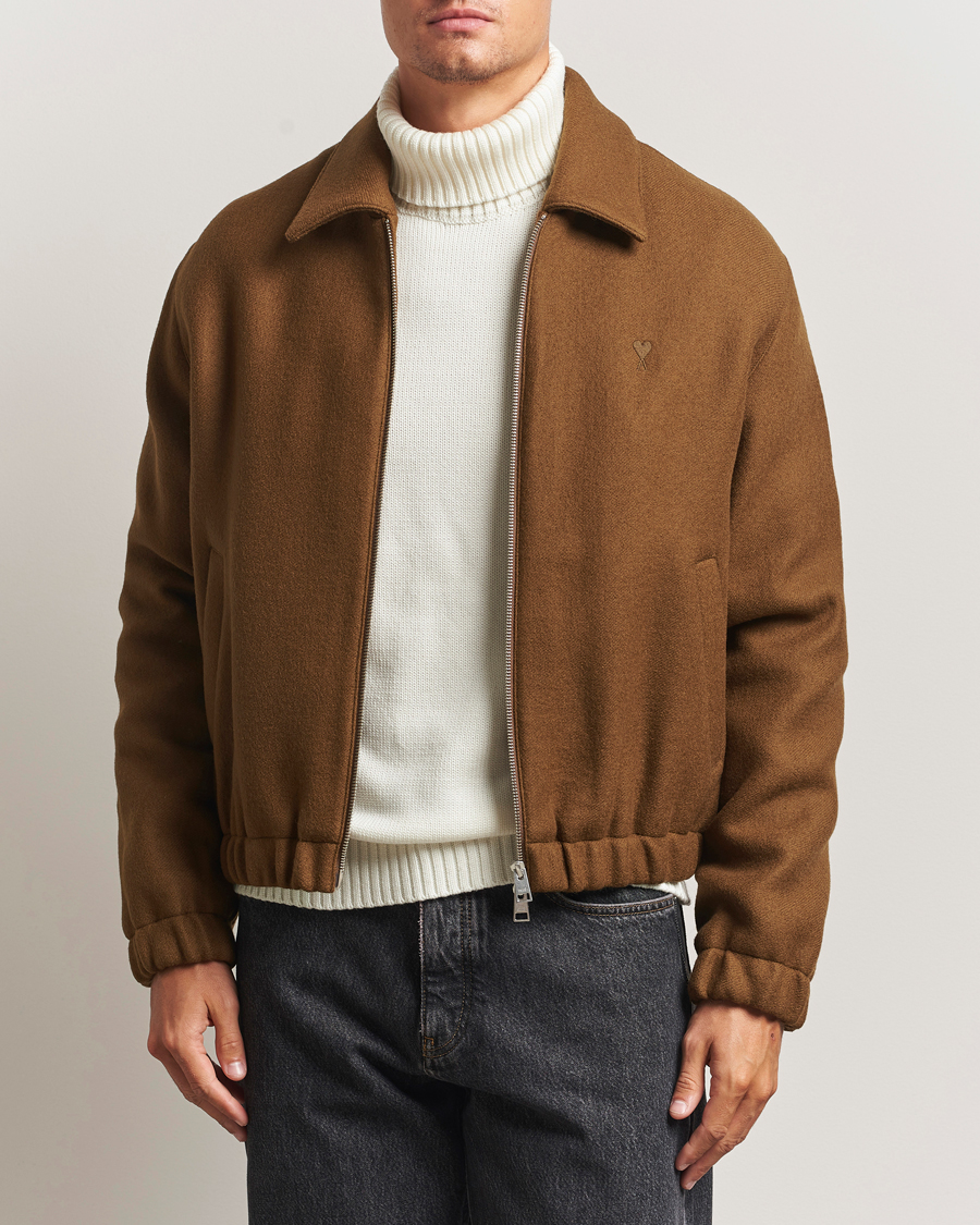Homme | Manteaux Et Vestes | AMI | Boiled Wool Jacket Noisette