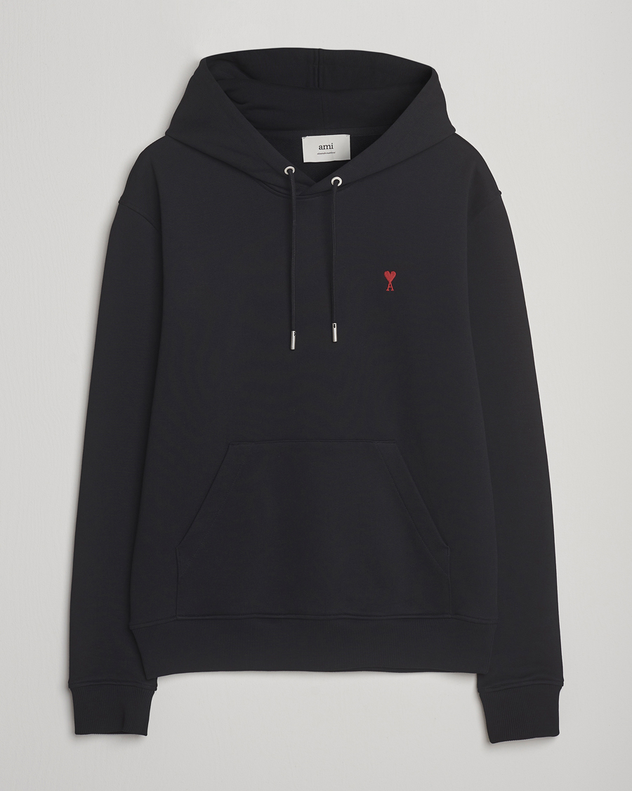 Heren | Truien | AMI | Heart Logo Hoodie Black