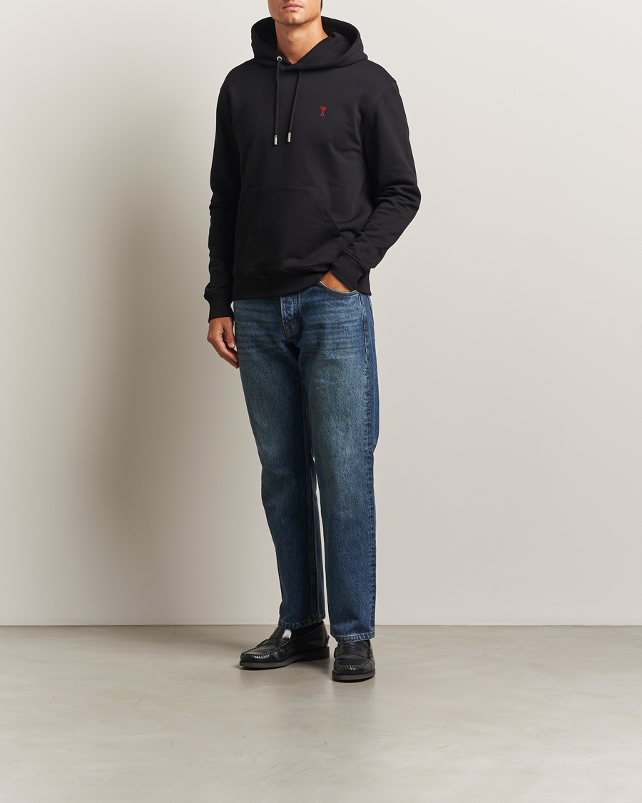 Heren | Truien | AMI | Heart Logo Hoodie Black