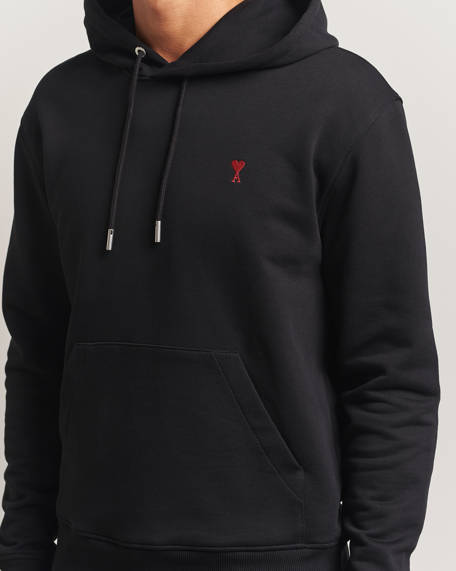 Heren | Truien | AMI | Heart Logo Hoodie Black