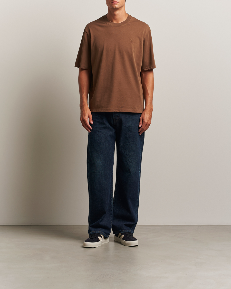 Homme | T-shirts | AMI | Tonal Heart Logo T-Shirt Noisette