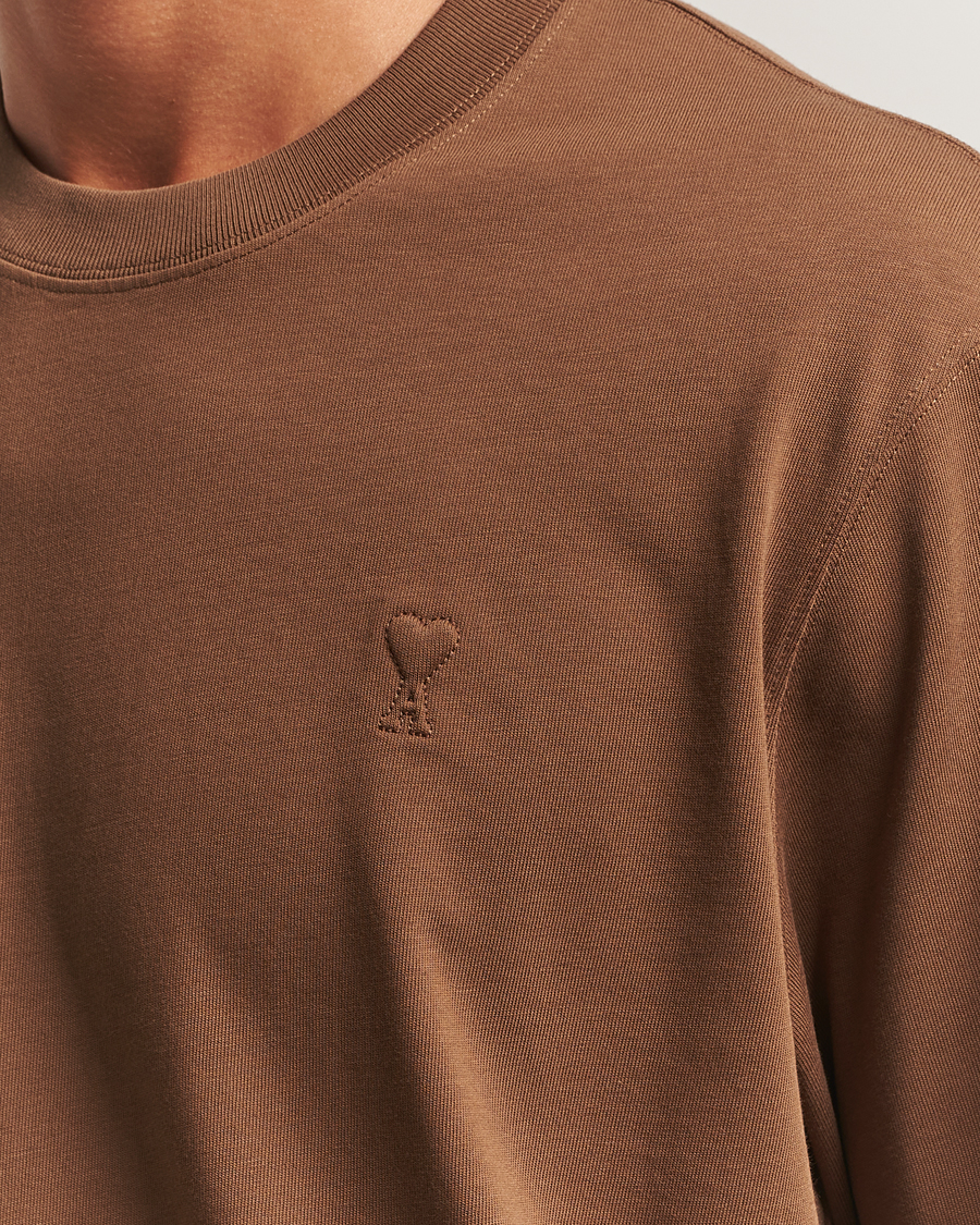 Homme | T-shirts | AMI | Tonal Heart Logo T-Shirt Noisette