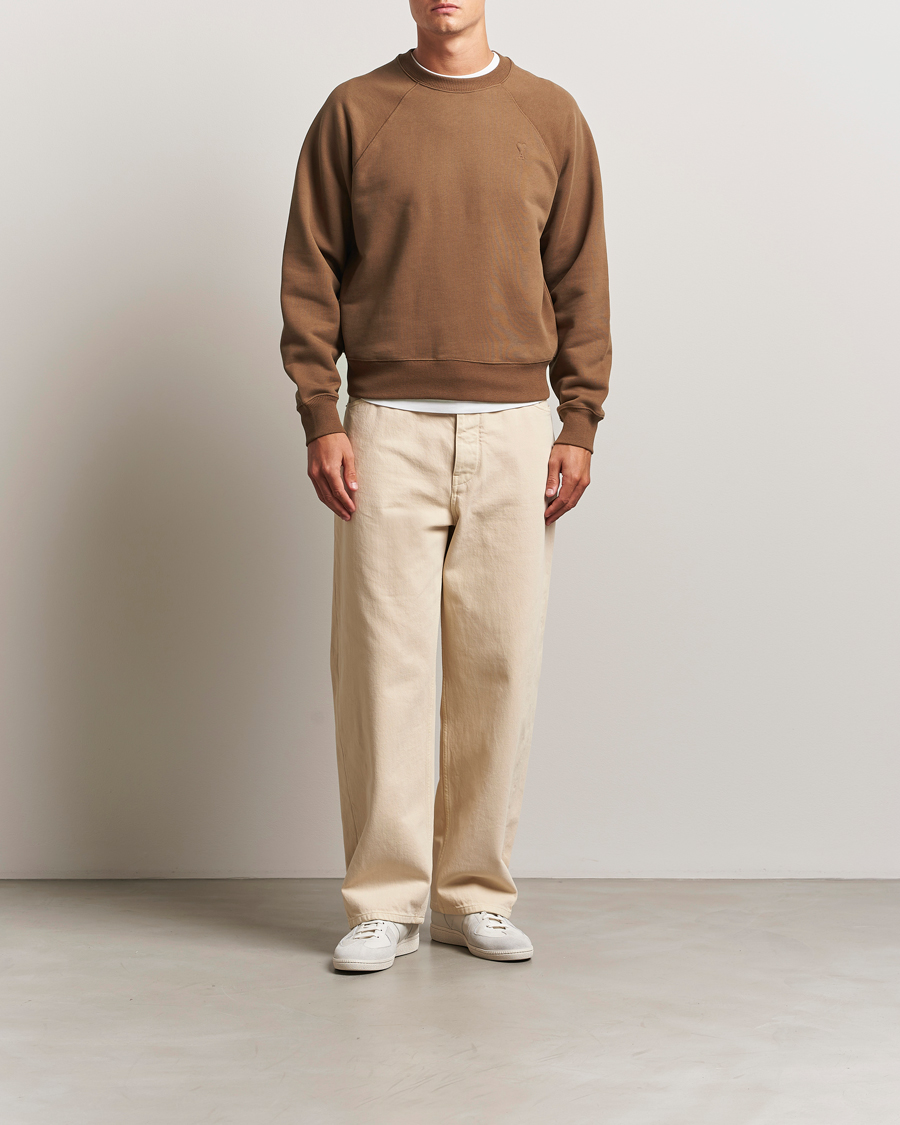 Homme | Pulls Et Tricots | AMI | Tonal Heart Logo Sweatshirt Noisette