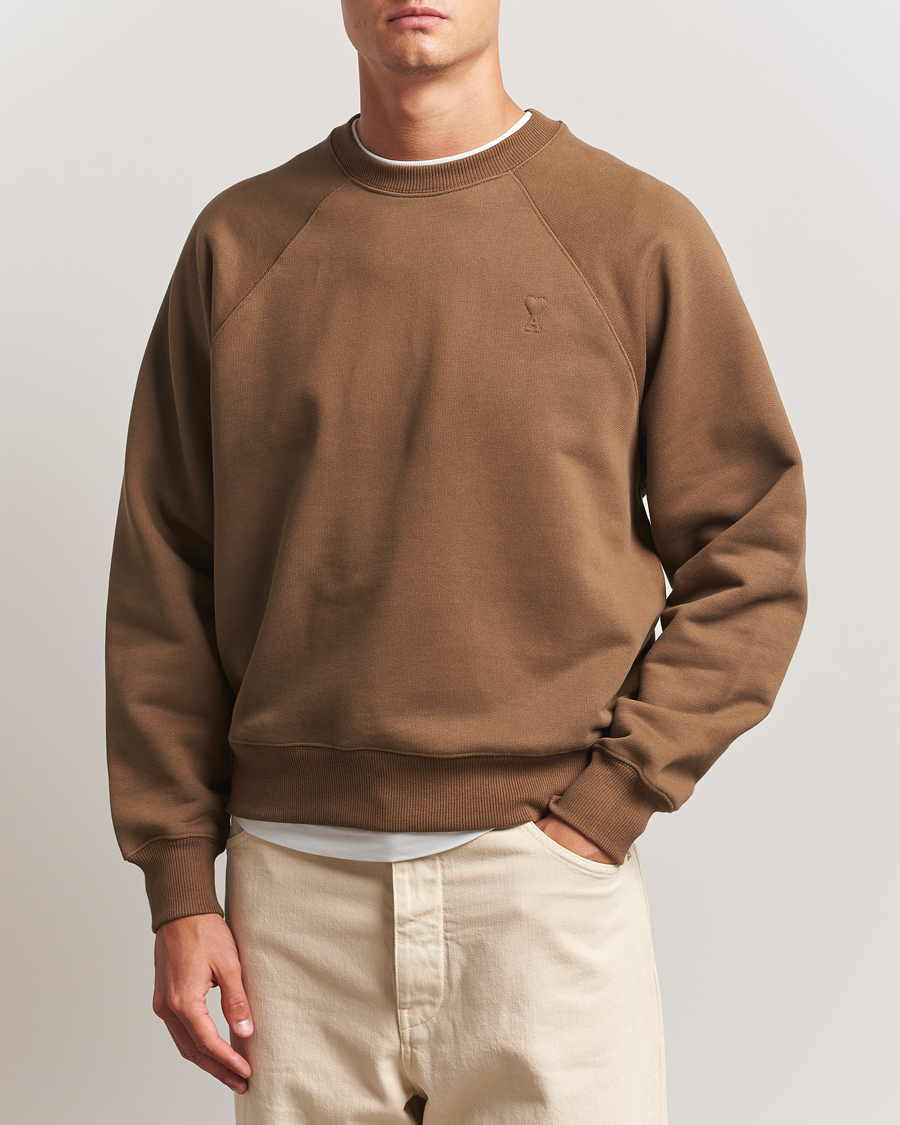 Homme | Pulls Et Tricots | AMI | Tonal Heart Logo Sweatshirt Noisette