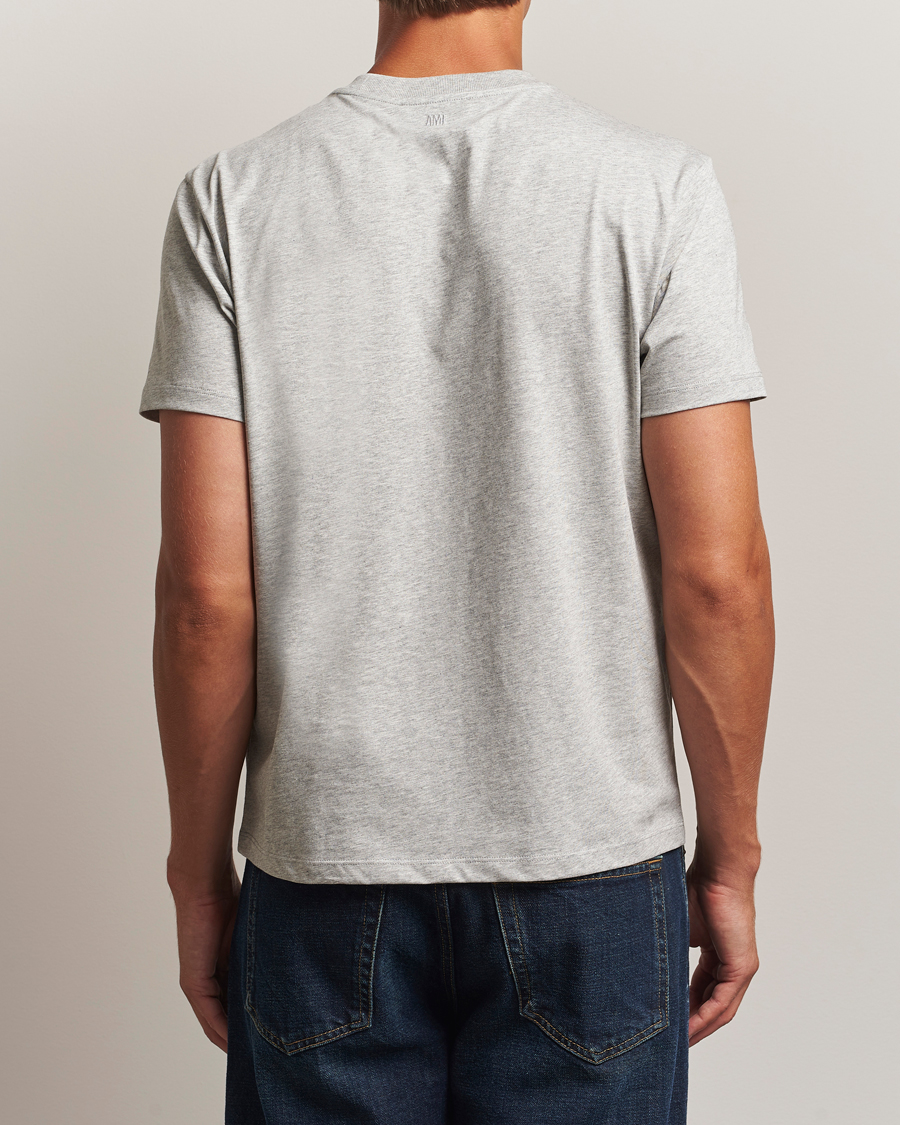 Heren | T-shirts | AMI | Black Heart Logo T-Shirt Grey Heather