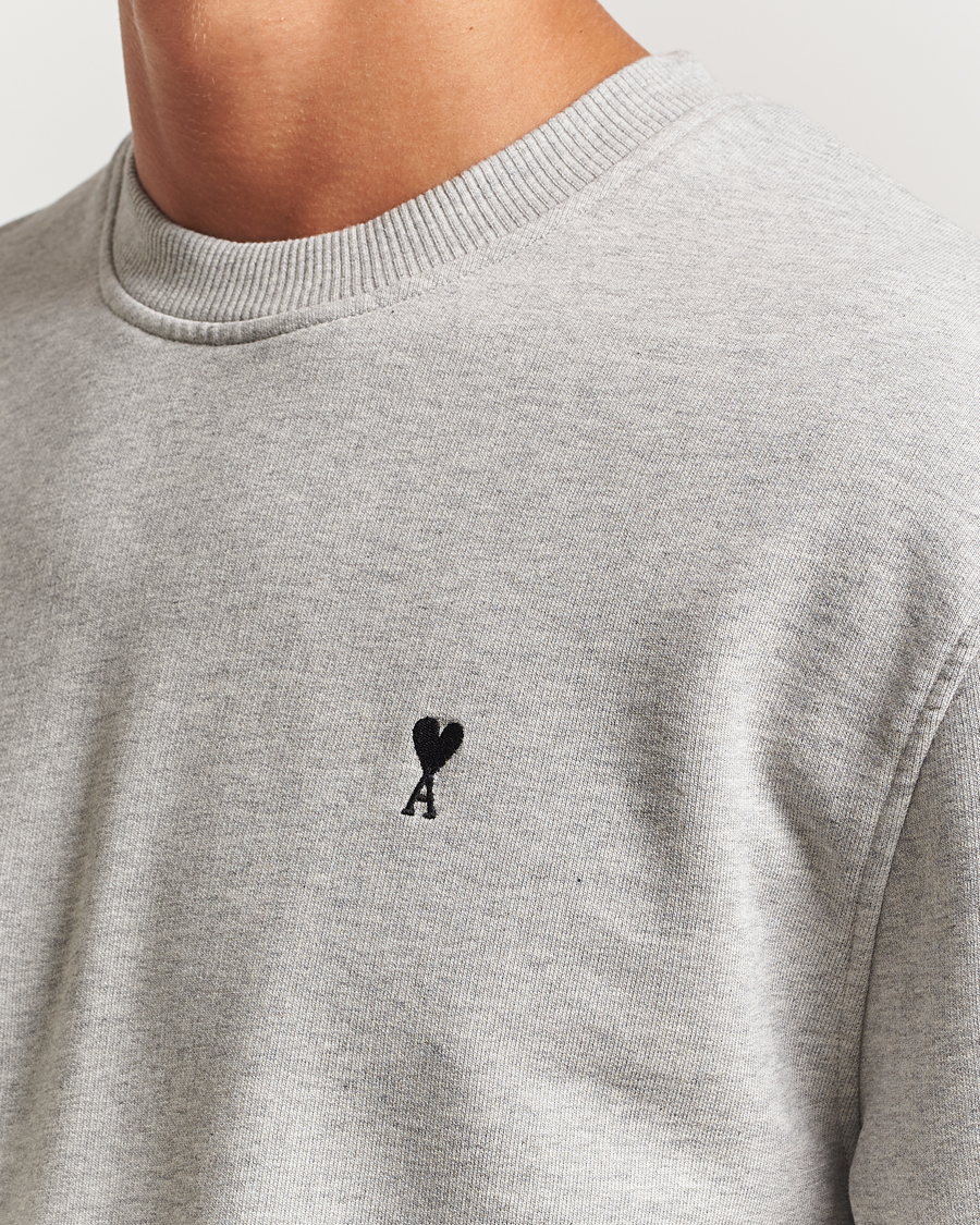 Heren | Truien | AMI | Black Heart Logo Sweatshirt Grey Heather