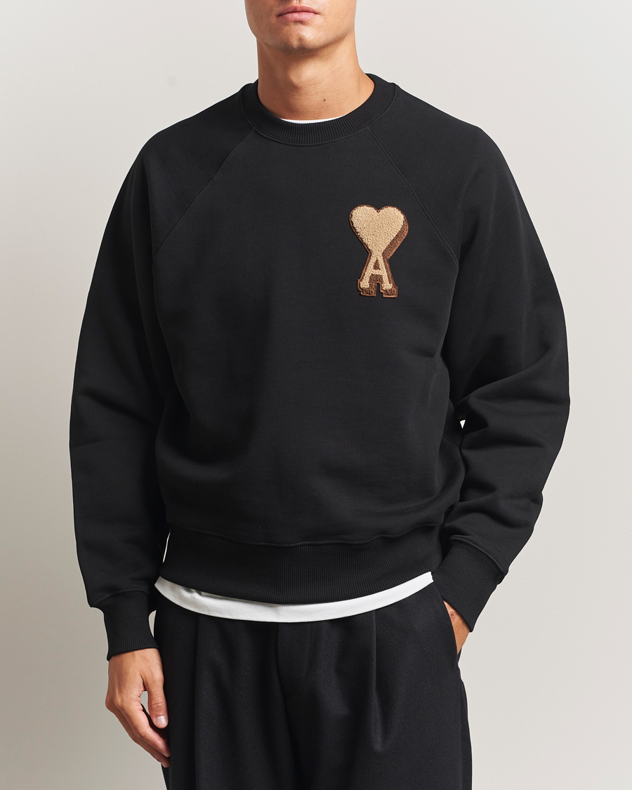 Heren | Truien | AMI | Patch Heart Sweatshirt Black