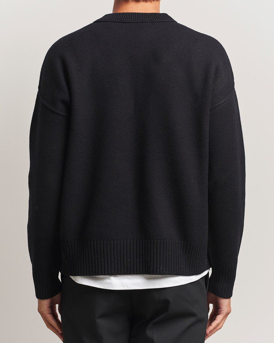 Heren | Truien | AMI | Big Heart Logo Wool Knitted Sweater Black