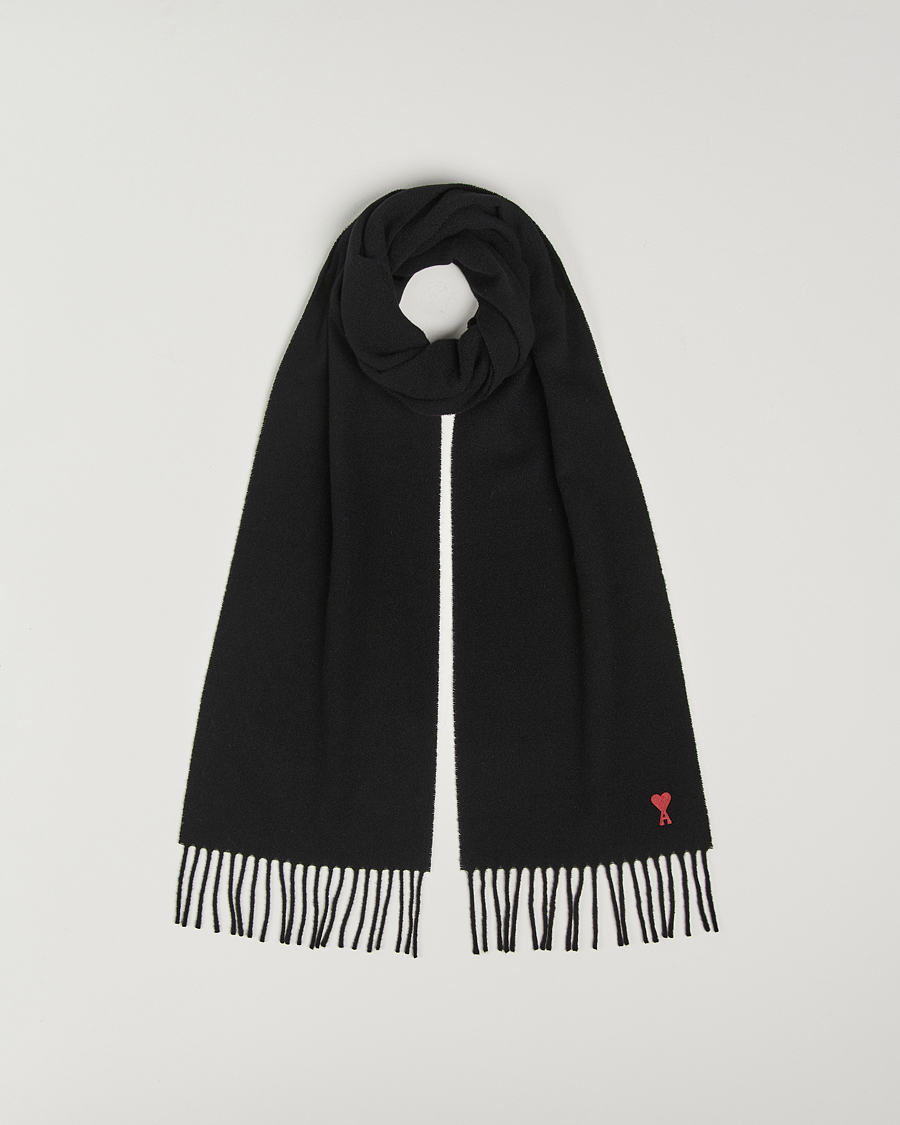 Homme | Écharpes | AMI | Heart Logo Scarf Black