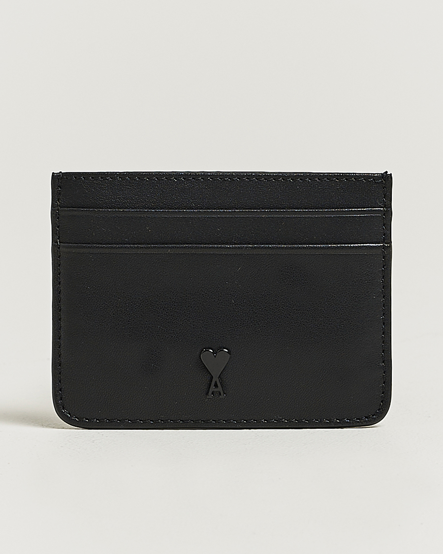 Heren | Portemonnees | AMI | Tonal Heart Logo Card Holder Black