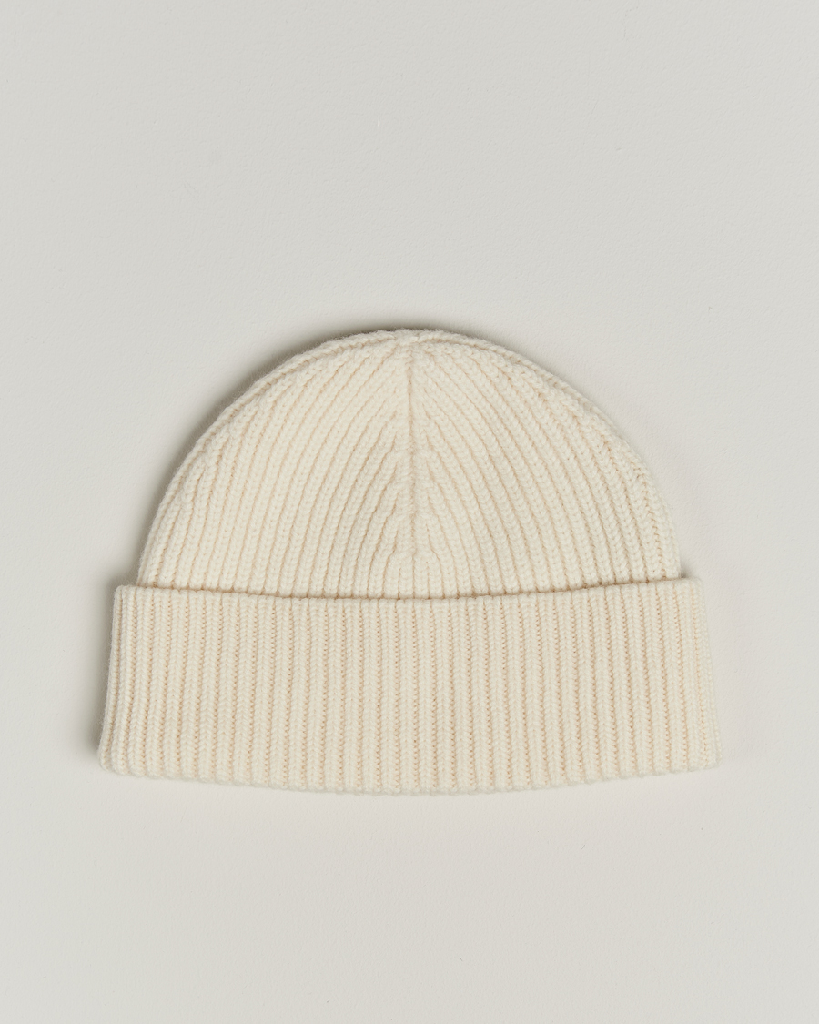 Heren | Mutsen | AMI | Heart Logo Beanie Ecru